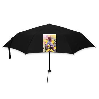 Chat violoniste sur Tournesol - Parapluie standard - noir - Devant