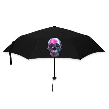 chromatischer Schädel - Regenschirm (klein) - Schwarz - Vorne