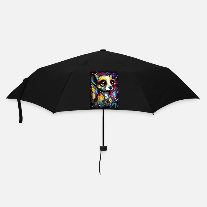 [MB] Freundliches Kulleraugenabenteuer - Regenschirm (klein) - Schwarz