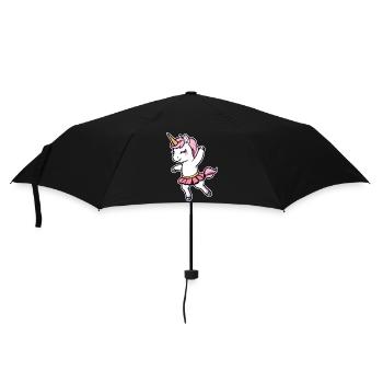 Unicorn dancing ballerina - Umbrella (small) - black - Front