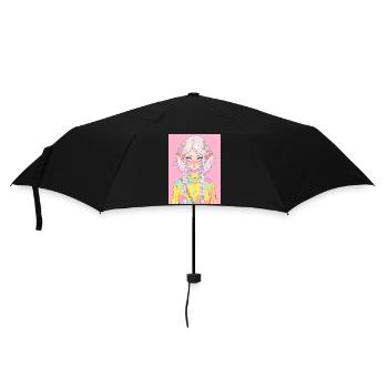 Anime, Anime Girl, Anime Girl, Elf - Umbrella (small) - black - Front
