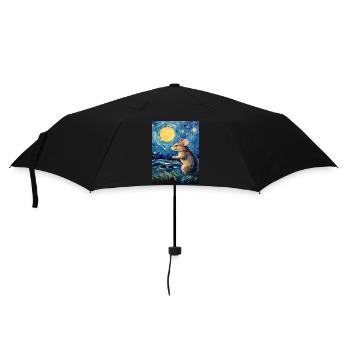 Van Gogh Maus - Regenschirm (klein) - Schwarz - Vorne