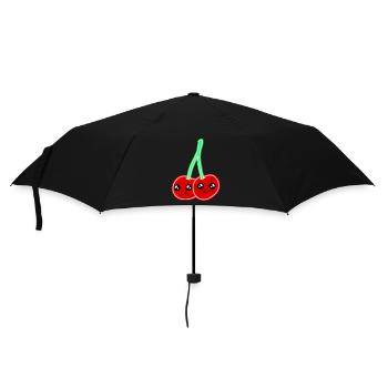 Cerises cerises rétro Vintage 70 ' s Geisha - Parapluie standard - noir - Devant