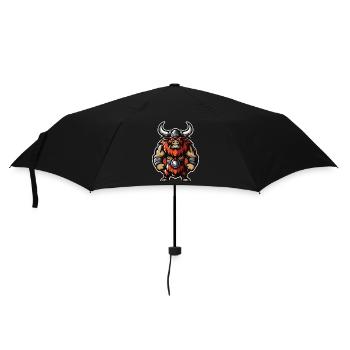 Vikings Enragés aux Cornes de Taureau - Parapluie standard - noir - Devant