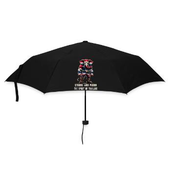 Thailand Flaggen Elefant - Regenschirm (klein) - Schwarz - Vorne