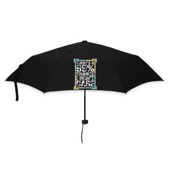 Es gibt eine 99-prozentige Chance, dass es mir egal ist, lustig - Regenschirm (klein) - Schwarz - Vorne