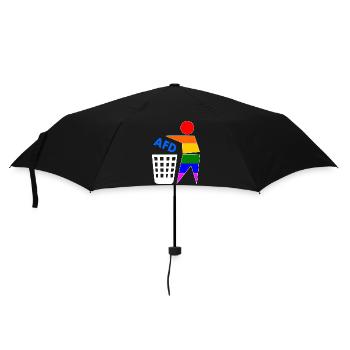 Fck afd - halte deine umwelt sauber - Regenschirm (klein) - Schwarz - Vorne