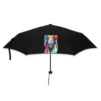 Wendigo / böser Geist / Besitzergreifend / Horror - Regenschirm (klein) - Schwarz - Vorne