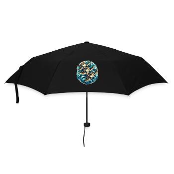 Meereskiefern im Koi-Stil - Regenschirm (klein) - Schwarz - Vorne