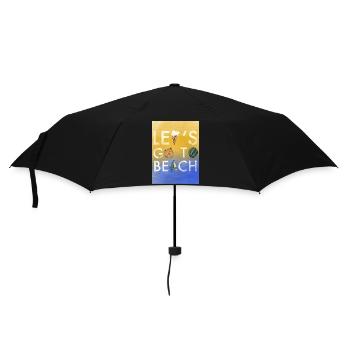 Lets Go to beach - Regenschirm (klein) - Schwarz - Vorne
