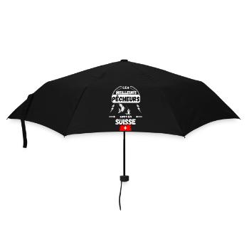 LES MEILLEURS PECHEURS SONT EN SUISSE - Parapluie standard - noir - Devant