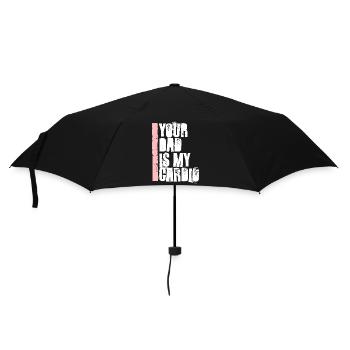 Dein Vater ist mein Herz-Kreislauf-System Lustiger Vater-Muttertag - Regenschirm (klein) - Schwarz - Vorne