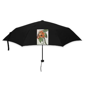 Orange flower - Parapluie standard - noir - Devant