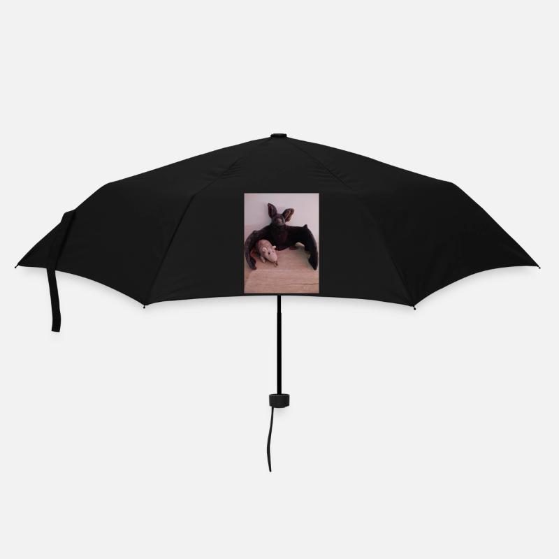 Night Wing Bat and Mouse - Umbrella (small) - black