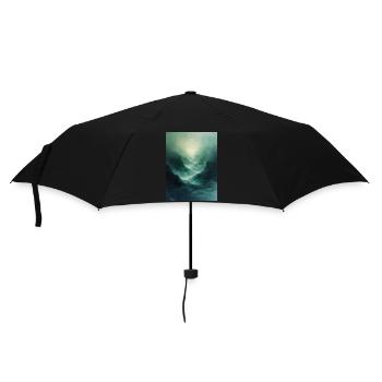Poster Geo Nature Paint 17 - Regenschirm (klein) - Schwarz - Vorne