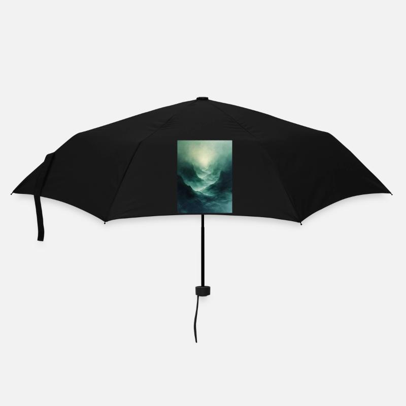 Poster Geo Nature Paint 17 - Regenschirm (klein) - Schwarz