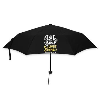 Bibelvers Christlich - Regenschirm (klein) - Schwarz - Vorne