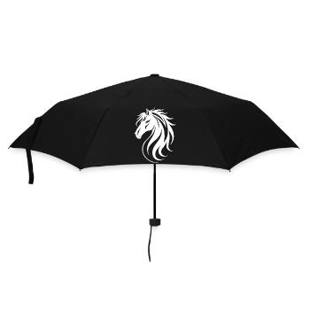 Horse Riding Gift - Umbrella (small) - black - Front