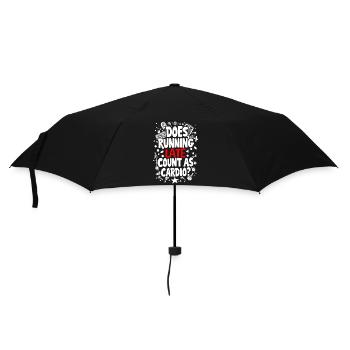 ZÄHLT SPÄTES ZUKOMMEN ALS CARDIO? - Regenschirm (klein) - Schwarz - Vorne