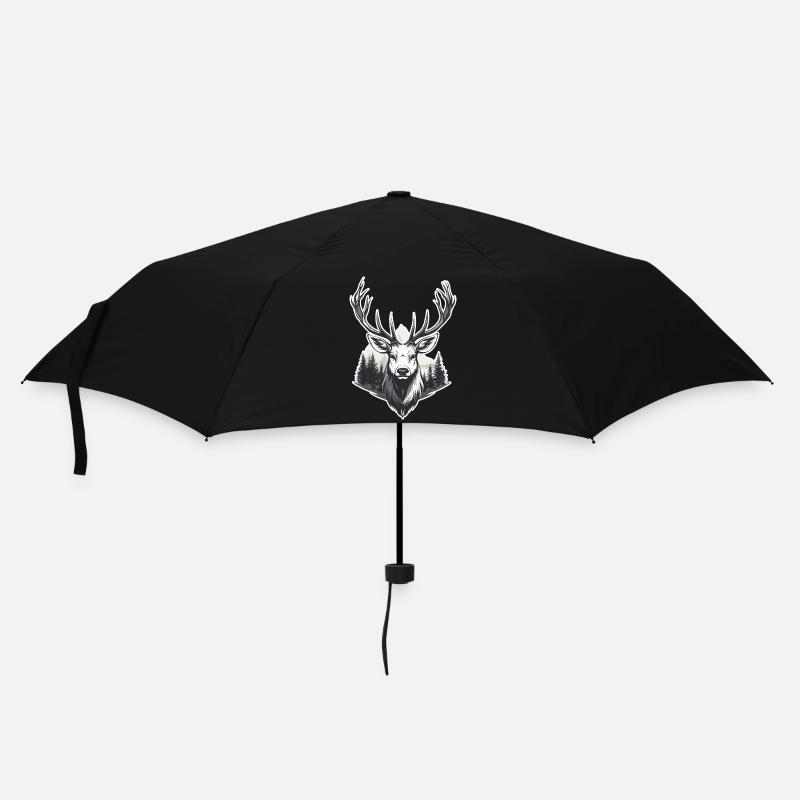 Paysage forestier de Deer Head - Parapluie standard - noir