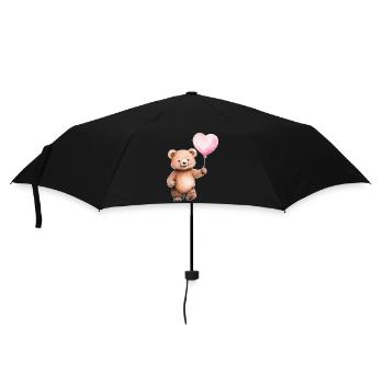 Coeur Ballon Teddy - Parapluie standard - noir - Devant