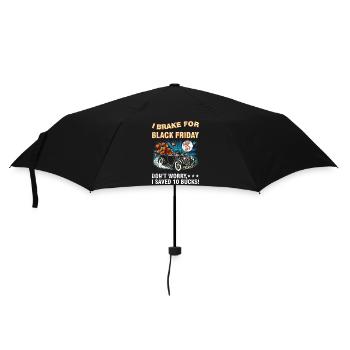 I Brake for Black Friday Funny Retro Sarcastic - Umbrella (small) - black - Front