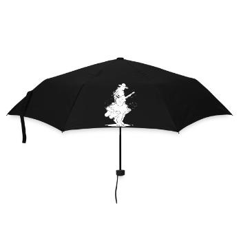 Guitar Girl - Umbrella (small) - black - Front