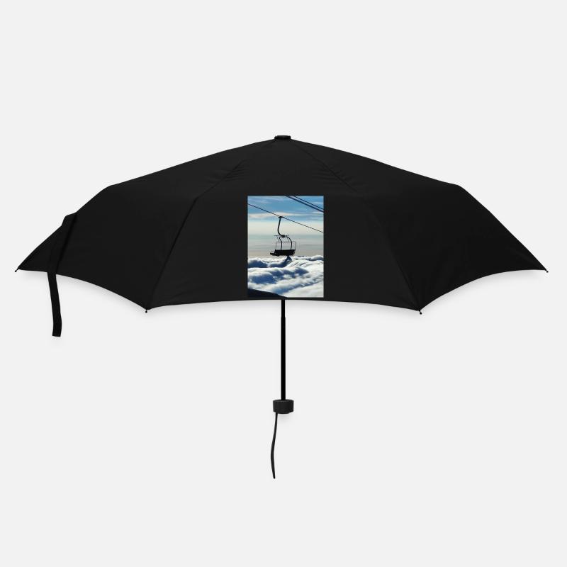 Wolkenmeer und Sessellift - Regenschirm (klein) - Schwarz