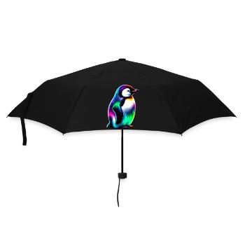 Pinguin - Regenschirm (klein) - Schwarz - Vorne