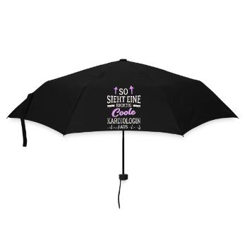 So sieht eine richtig coole Kardiologin aus Ärztin - Regenschirm (klein) - Schwarz - Vorne