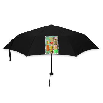 Illustration de trois amis « Dudes » - Parapluie standard - noir - Devant