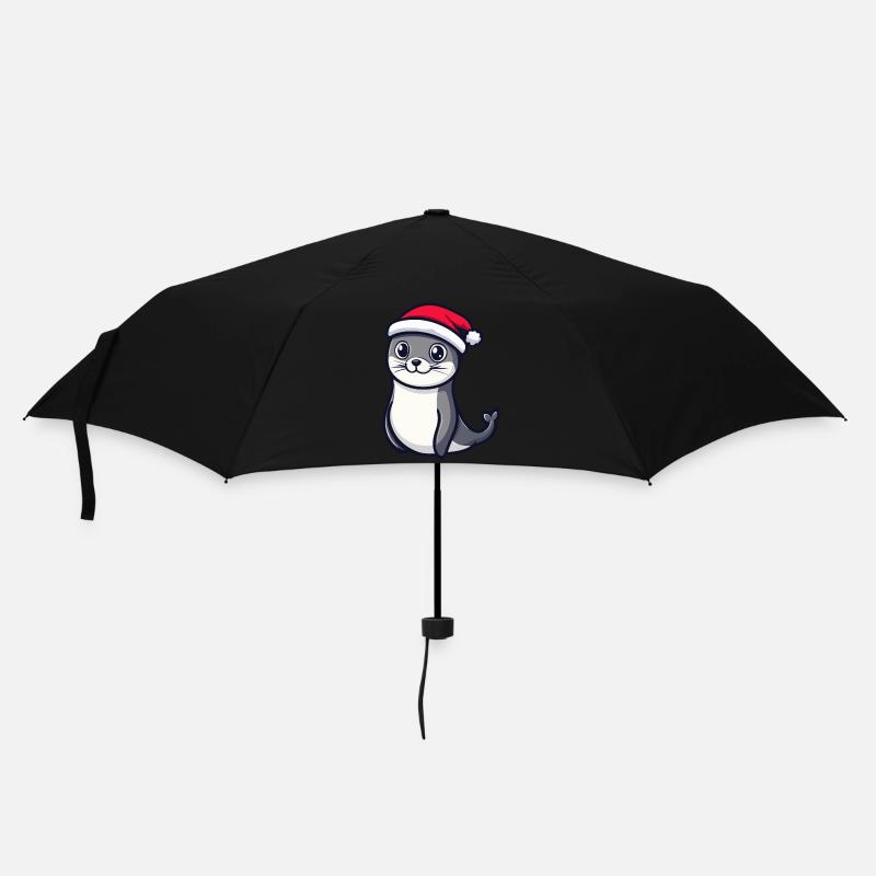 Noël de l’animal du phoque - Parapluie standard - noir