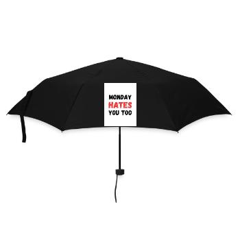 Monday hates you too - Umbrella (small) - black - Front