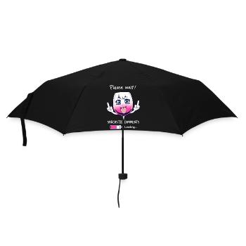 Sarkastisches Weinglas - Regenschirm (klein) - Schwarz - Vorne