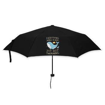 Whale Be Okay - Umbrella (small) - black - Front