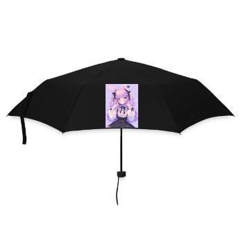 Hase Bunny Girl Anime Manga Pastel Goth Geschenk - Regenschirm (klein) - Schwarz - Vorne