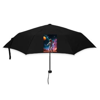 Astronaute - Parapluie standard - noir - Devant