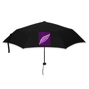 Plume sur barre verticale - Parapluie standard - noir - Devant