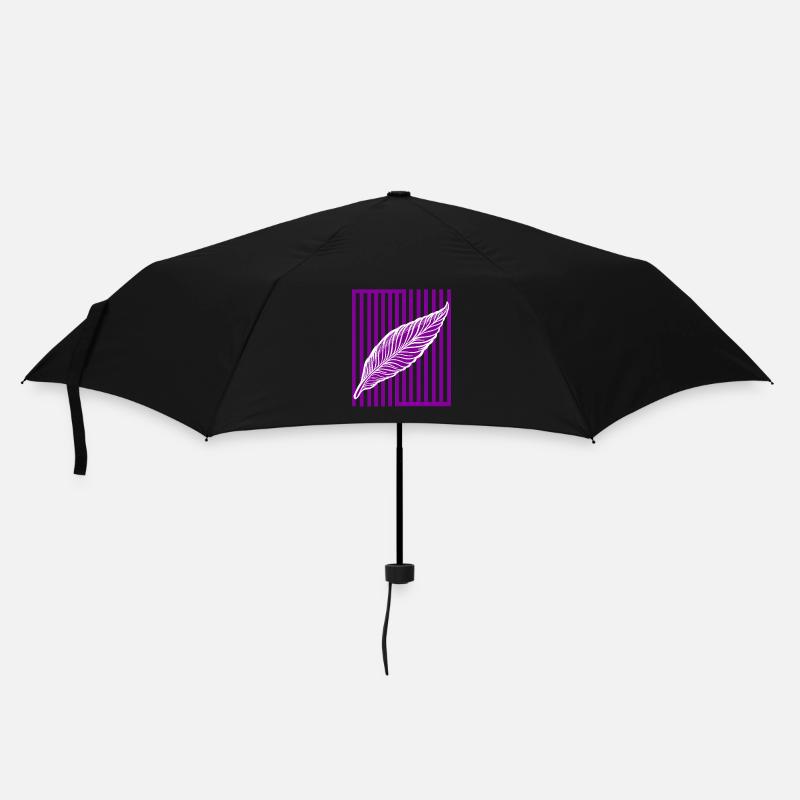 Feather on vertical bar - Umbrella (small) - black