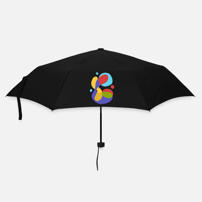 Vintage abstrait fluide - Parapluie standard - noir