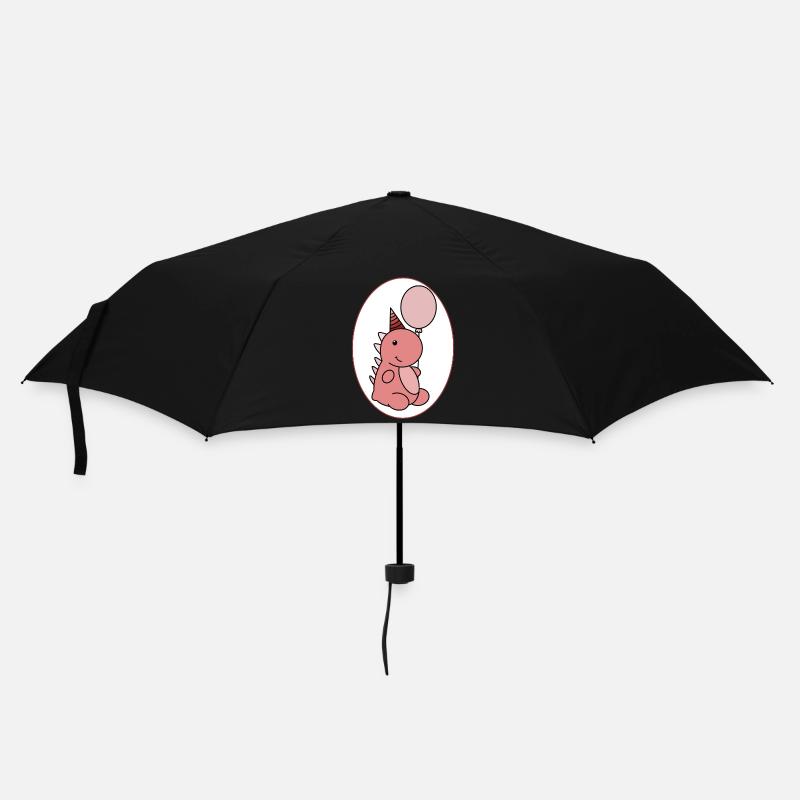 Geburtstag Dino - Regenschirm (klein) - Schwarz