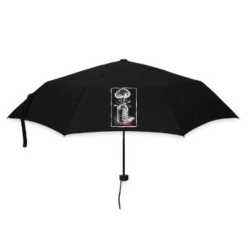 Konservendosenmenschen white - Regenschirm (klein) - Schwarz - Vorne