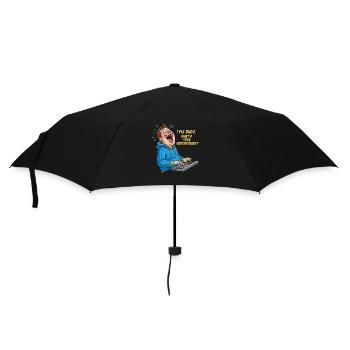 Bugfixer Power: Dein Superhelden-Skill! - Regenschirm (klein) - Schwarz - Vorne