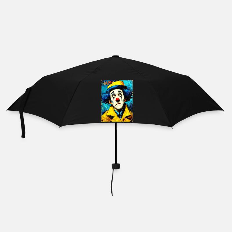 "Sad Clown" by van Gogh - Regenschirm (klein) - Schwarz
