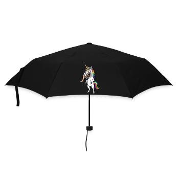 Licorne folle – À TOMBER ! - Parapluie standard - noir - Devant