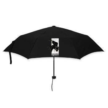 Nightmare Bat – Gothic Horror Vampir Kreatur Kunst - Regenschirm (klein) - Schwarz - Vorne