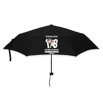18e anniversaire Licorne 18 ans 18e anniversaire - Parapluie standard - noir - Devant