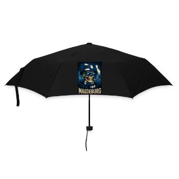 Magdeburg Ultras Skelett Magdeburger Jungs - Regenschirm (klein) - Schwarz - Vorne