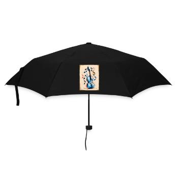 Violon artistique avec des notes de musique colorées - Parapluie standard - noir - Devant