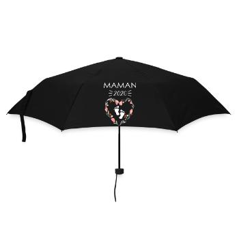 Cœur de Mamans 2026 Empreinte Bébé - Regenschirm (klein) - Schwarz - Vorne